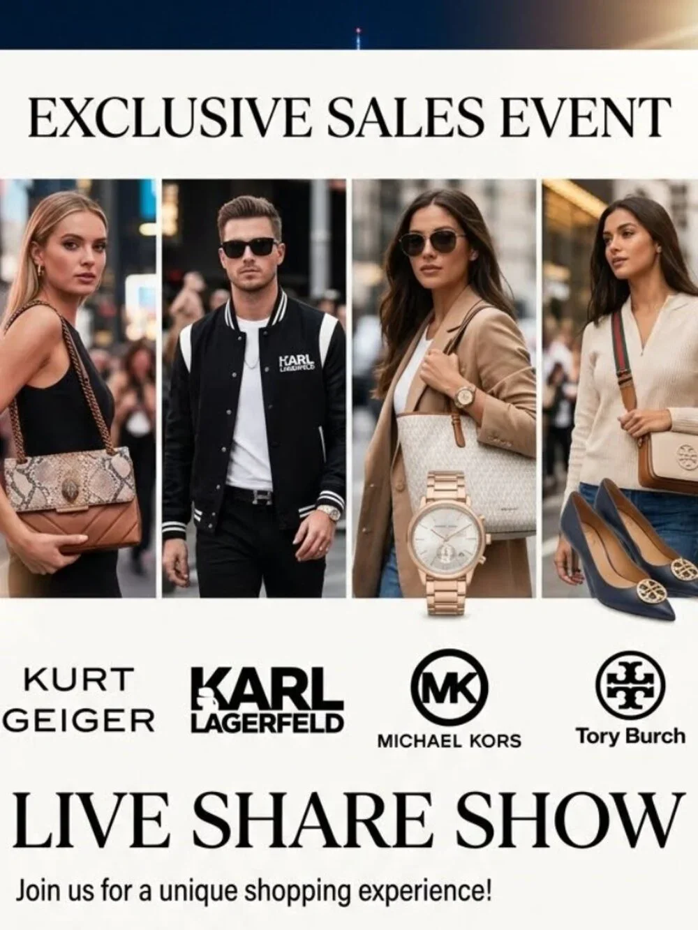 Kurt Geiger, Karl Lagerfeld, Michael Kors, and Tory Burch Live Share Show! - Picture 1 of 1